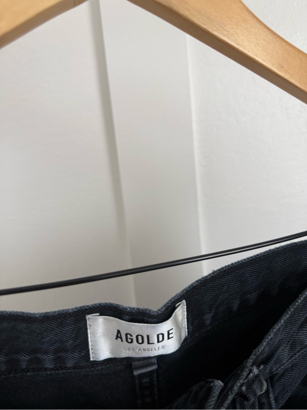 Agolde Low Slung Baggy Jeans Black - Picture 2 of 4